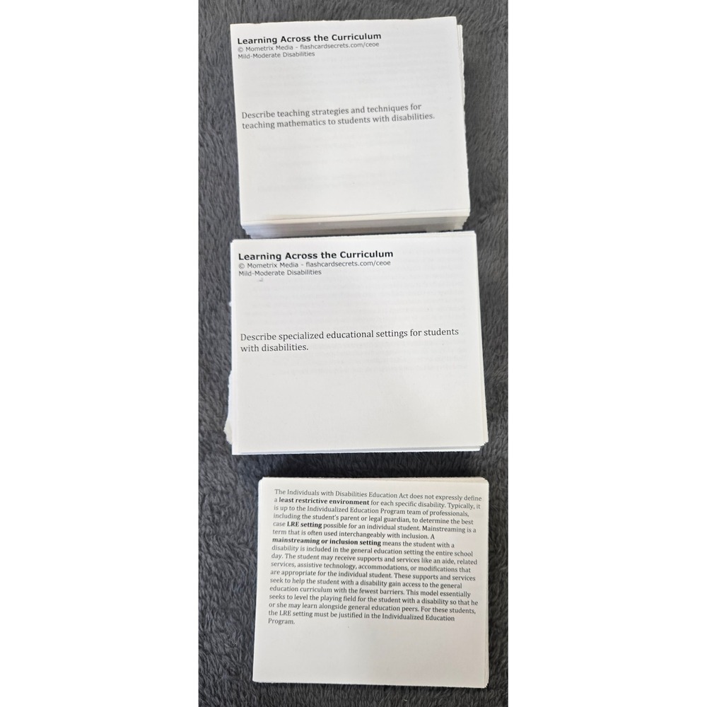 Mometrix OSAT Mild-Moderate Disabilities 129 Flashcard Study System Test Prep - Picture 3 of 3